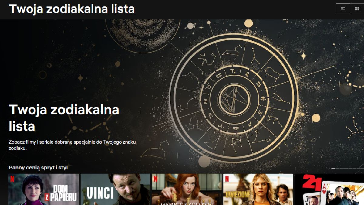 Horoskop i Twoja zodiakalna lista Netflix