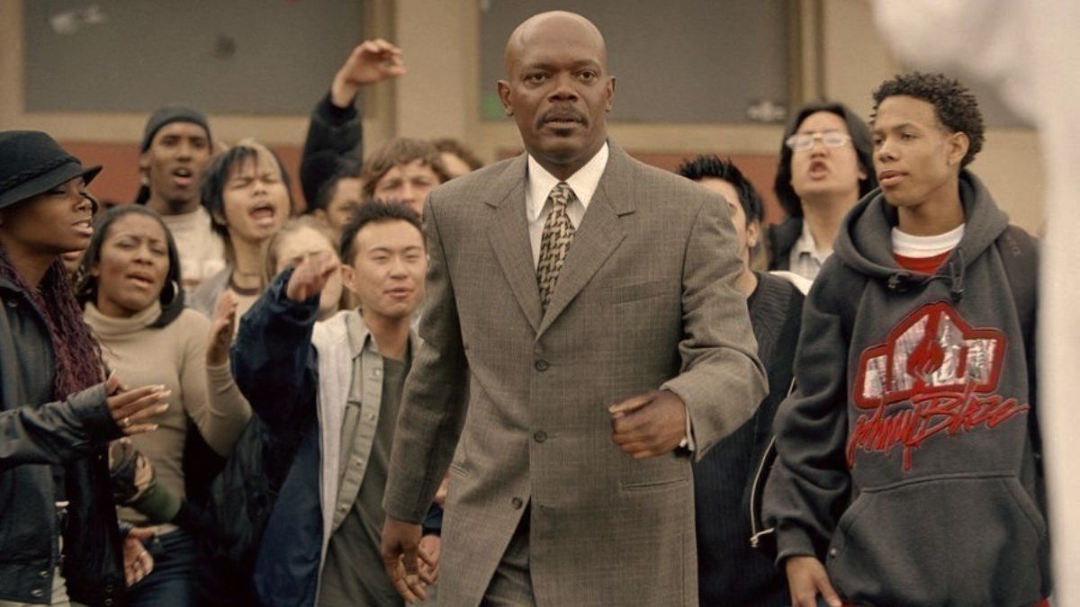 trener coach carter netflix. samuel l jackson główna postać i inni 