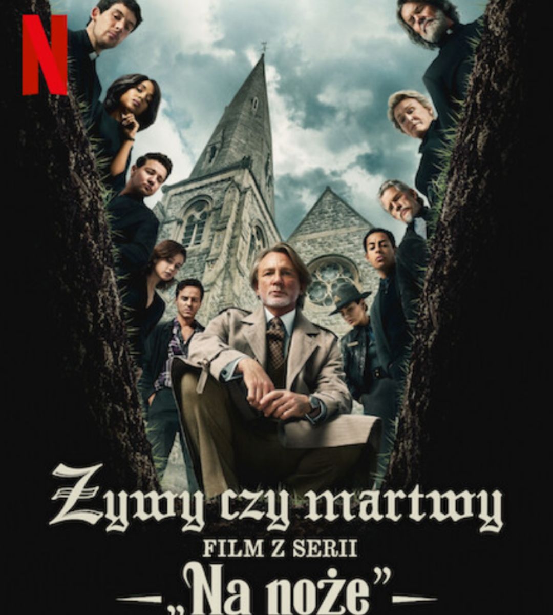 Żywy czy martwy film z serii Na noże główni bohaterowie plakat