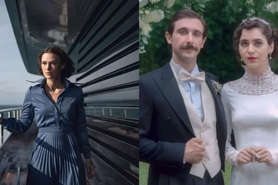 Kobieta z kabiny dziesiątej i Nikt nie widział jak odchodzimy to hity Netflixa Powiązania między Kobietą w kabinie numer 10 a Nikt nie widział, jak odjechaliśmy. Czerwona nić łącząca oba tytuły na Netflixie.