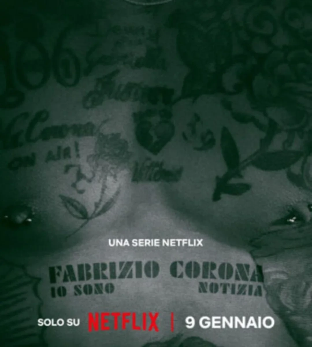 Fabrizio Corona król paparazzich dokument netflix włoski miniserial plakat