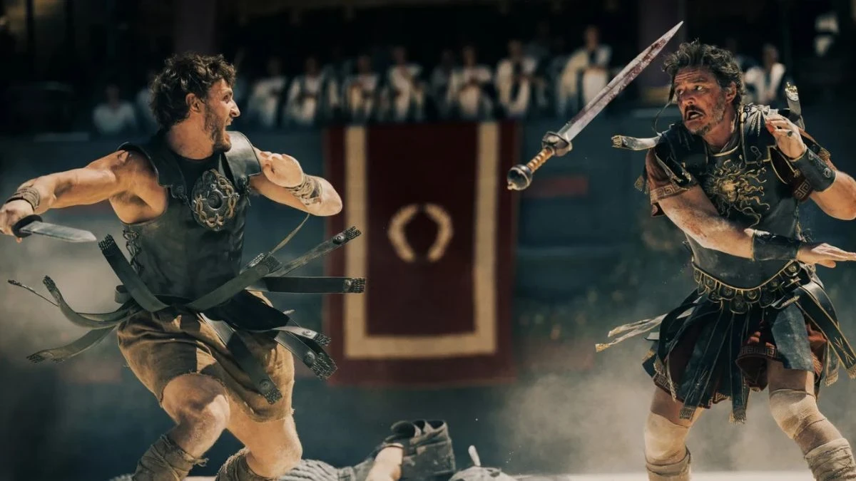 Gladiator II na Netflix: kontynuacja kultowego hitu Ridleya Scotta. Z Paulem Mescalem, Pedro Pascalem i Denzlem Washingtonem.